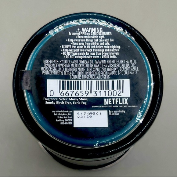 Bath & Body Works STRANGER THINGS Single Wick Candle “The Upside Down World” NEW - Picture 5 of 5